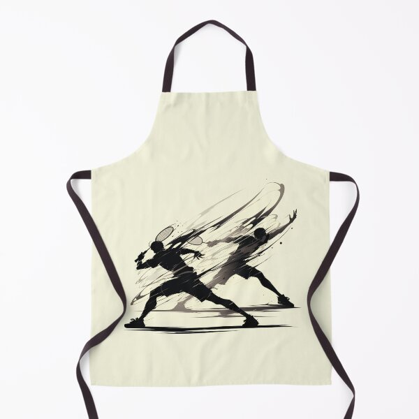 Item preview, Dynamic Badminton Match Silhouette Art designed and sold by Windy-market.