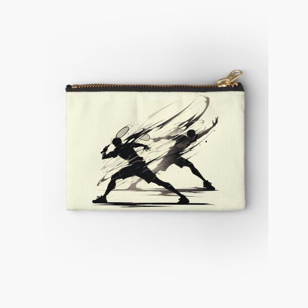 Item preview, Dynamic Badminton Match Silhouette Art designed and sold by Windy-market.