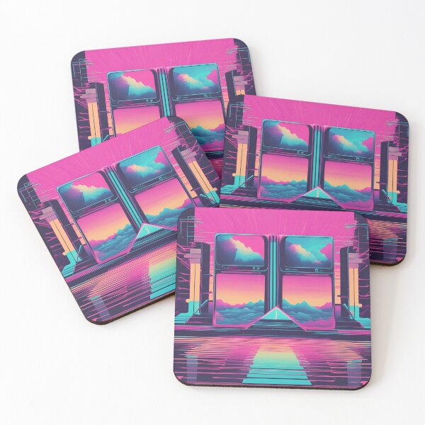 Item preview, Two Screens with Neon Landscapes and Reflection designed and sold by Eman Abou Ghazy.