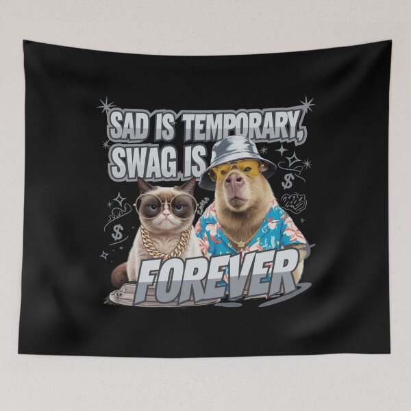Item preview, Sad Is Temporary Swag Is Forever  designed and sold by Mateusz Majcherek.