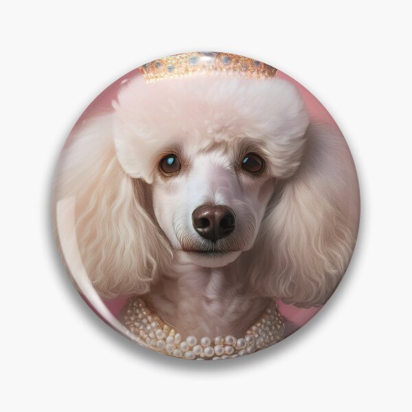 Item preview, Elegant Poodle with Crown and Pearls – Royal Dog Portrait designed and sold by Terradesignsbyk.