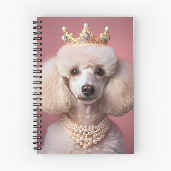 Item preview, Elegant Poodle with Crown and Pearls – Royal Dog Portrait designed and sold by Terradesignsbyk.
