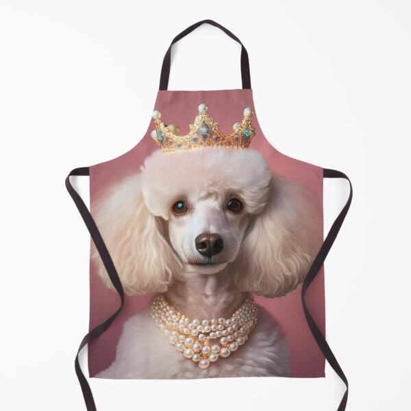 Item preview, Elegant Poodle with Crown and Pearls – Royal Dog Portrait designed and sold by Terradesignsbyk.
