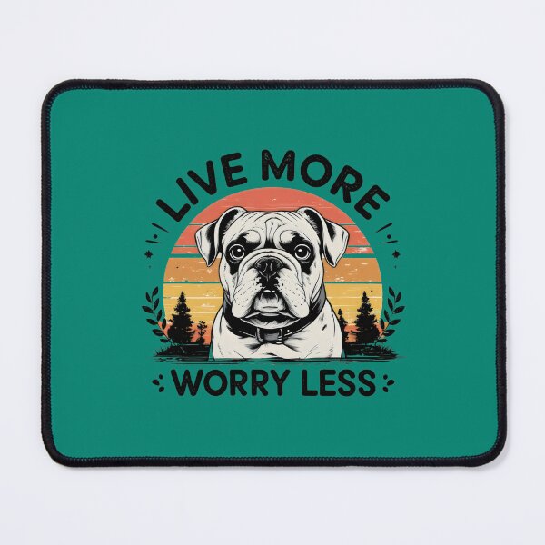 Item preview, Live More Worry Less Vintage French Bulldog  designed and sold by bukajart.