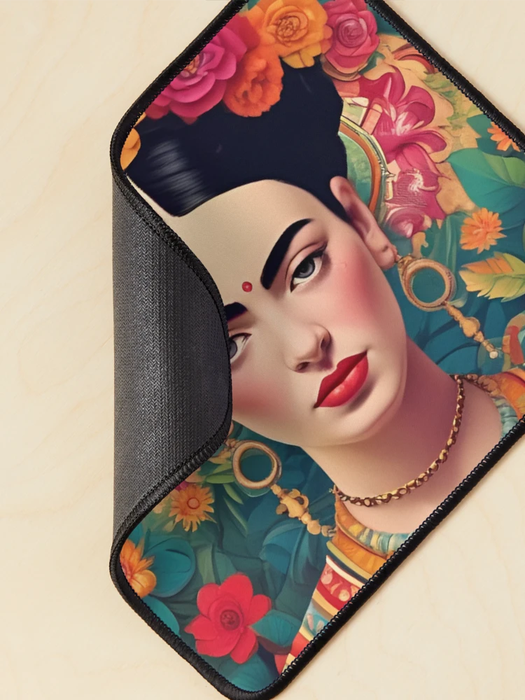 Thumbnail 2 of 5, Mouse Pad, Frida Roses designed and sold by Raine2Shine.