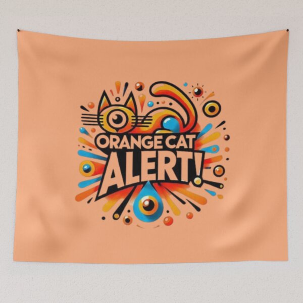 Item preview, Orange Cat Alert! designed and sold by Shs-Kenya.