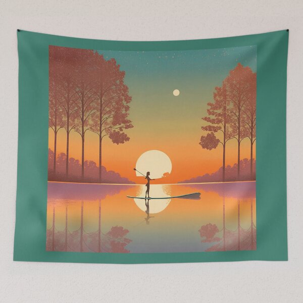 Item preview, Sunset Lake Paddle Board Girl designed and sold by RTeeSTS.