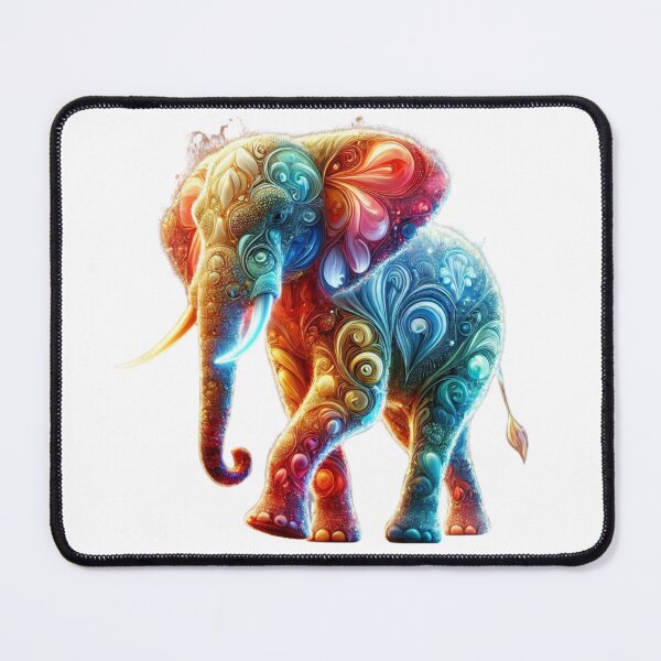 Item preview, Glowing Colorful Elephant designed and sold by GloriousArtSKD.