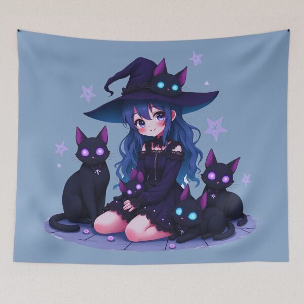 Item preview, Anime girl and cute cats designed and sold by PattaZone.