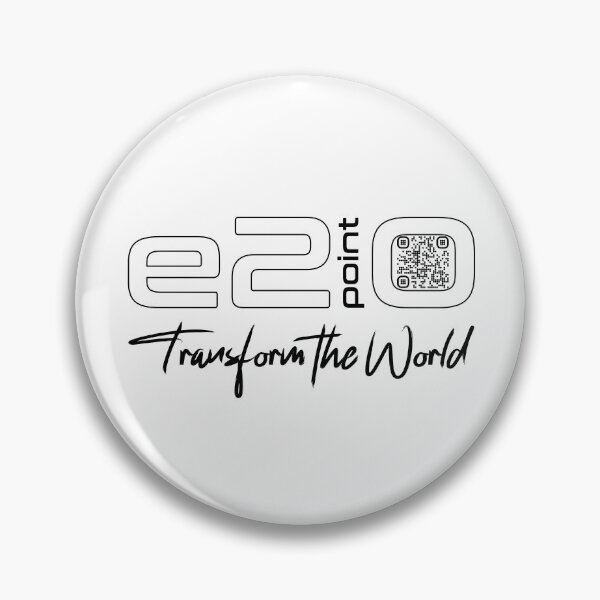 Item preview, e2point0 - logo Transform the World (black) designed and sold by e2point0.