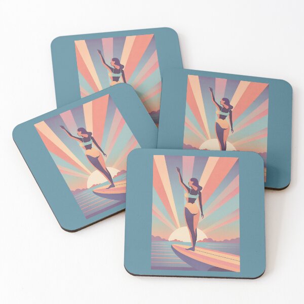 Item preview, Sunset Lake Paddle Board Girl Retro designed and sold by RTeeSTS.