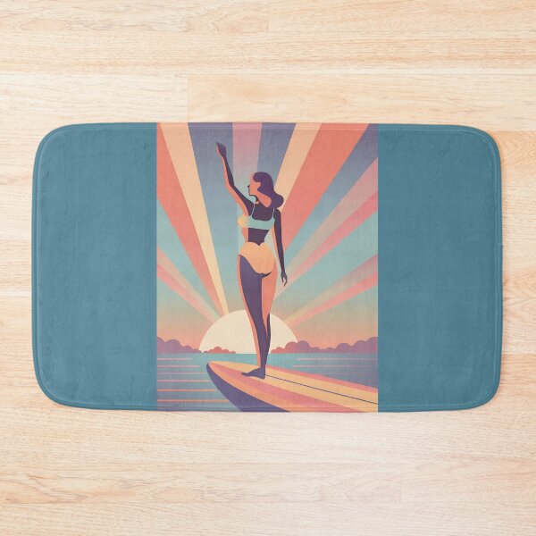 Item preview, Sunset Lake Paddle Board Girl Retro designed and sold by RTeeSTS.