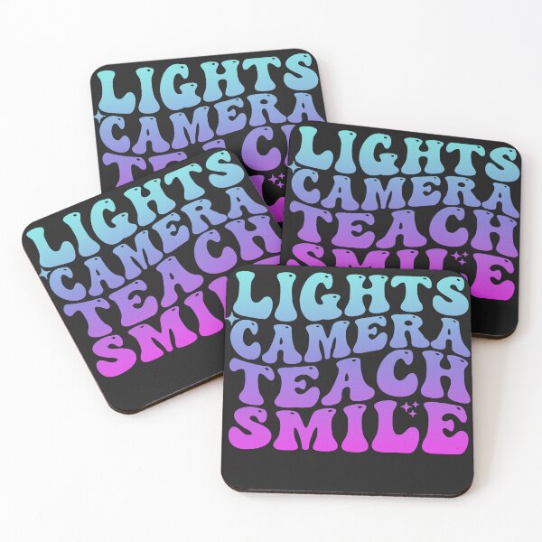 Item preview, Lights Camera Teach Smile Funny Teaching Teacher art designed and sold by REDDLINE.