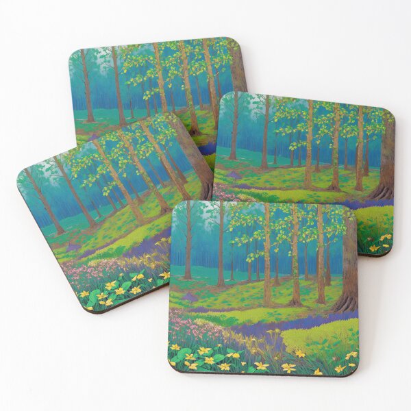 Item preview, A Woodland Scene In Painted Acrylic and Soft Pastels designed and sold by carlarmes.