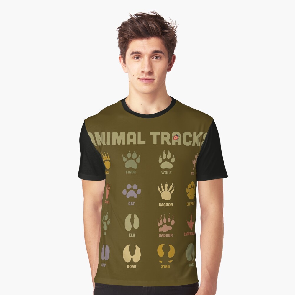Wild Animal Tracks Learning Shirts and Gifts for Adults and Children Art  Board Print for Sale by Robert Diebold