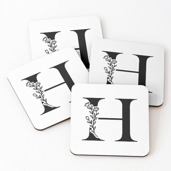 Item preview, Minimalist Floral Initial Illustration | Letter H Initial Monogram designed and sold by Crafted Lovies.