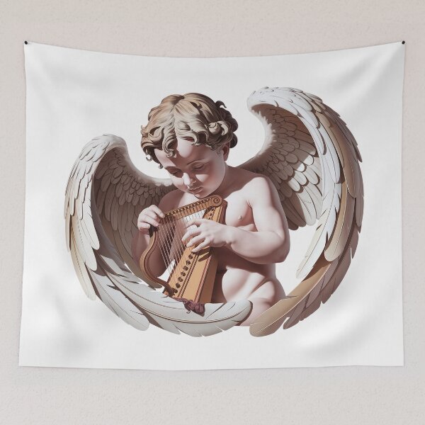 Item preview, Angelic Putto Playing a Lyre designed and sold by ZetaDream.