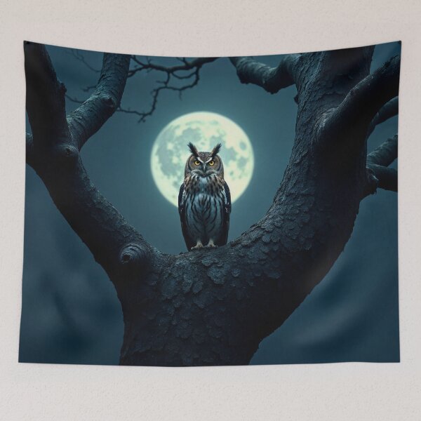 Item preview, Eagle owl in an oak tree designed and sold by Palatinasart.