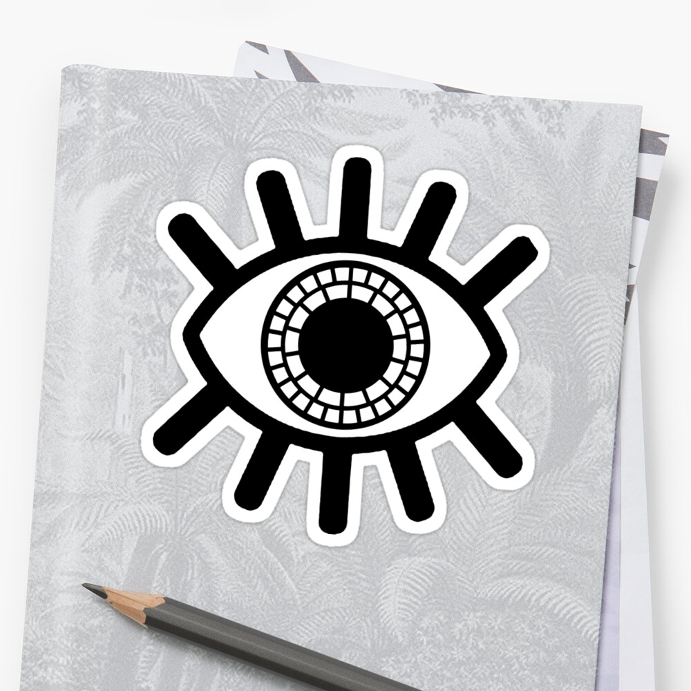 vsco eye black and white aesthetic sticker by swerth1217 redbubble