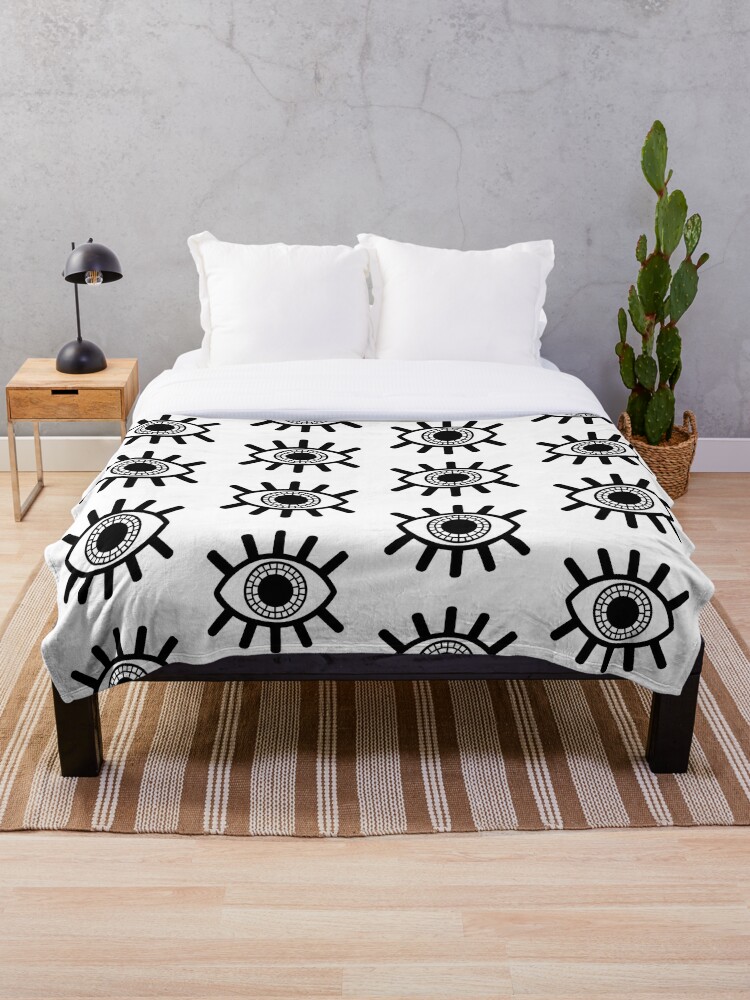 Vsco Eye Black And White Aesthetic Throw Blanket By Swerth1217