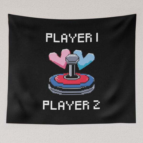 Item preview, Player 1 loves Player 2 Gamer Love Connection designed and sold by Getup-clothing.