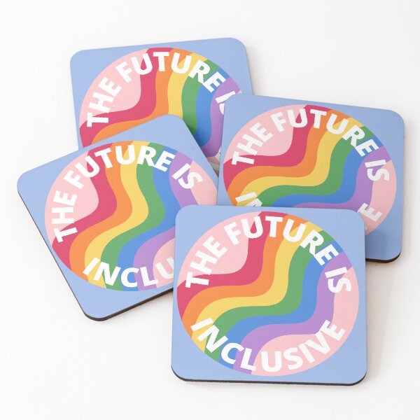 Item preview, The Future Is Inclusive Pride Rainbow Pink and White designed and sold by Wanderior.