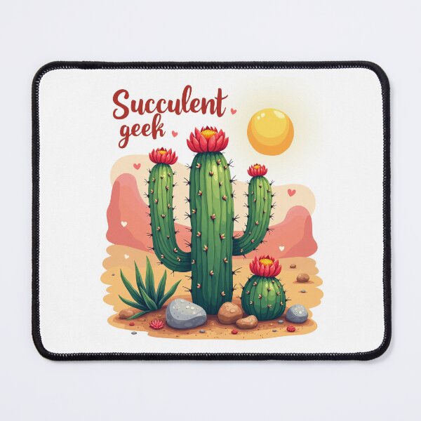 Item preview, Succulent Geek - Blooming Cactus Illustration designed and sold by Bulwshop.