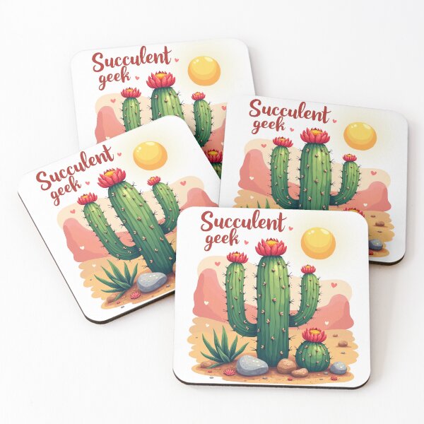 Item preview, Succulent Geek - Blooming Cactus Illustration designed and sold by Bulwshop.