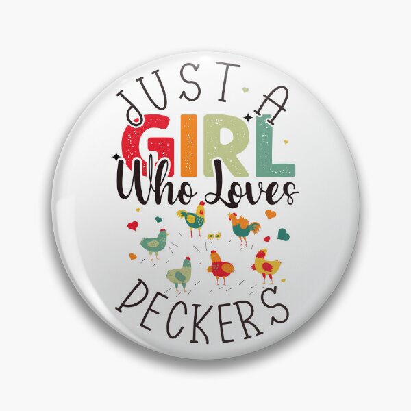 Item preview, Just a girl who loves Peckers Retro Vintage Chicken Lover Funny Saying designed and sold by REDDLINE.