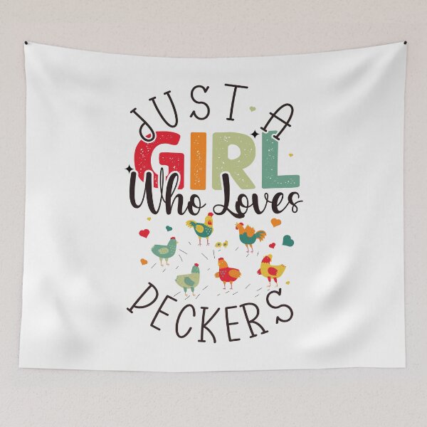 Item preview, Just a girl who loves Peckers Retro Vintage Chicken Lover Funny Saying designed and sold by REDDLINE.
