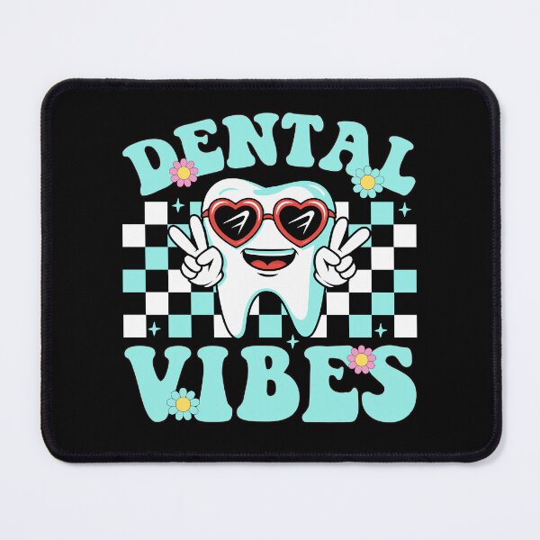 Item preview, Retro Groovy Dental Vibes Funny Dentist Hygienist designed and sold by Dream-Art-Wear.