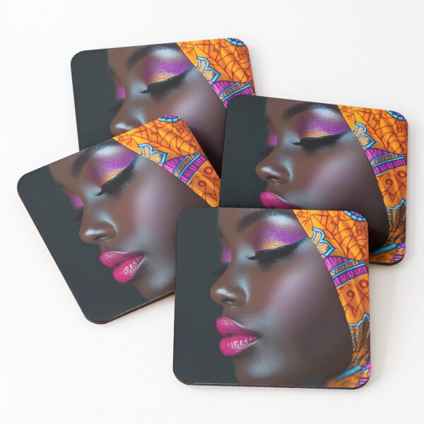 Item preview, Vibrant portrait of woman in colorful patterned attire designed and sold by Artessie.