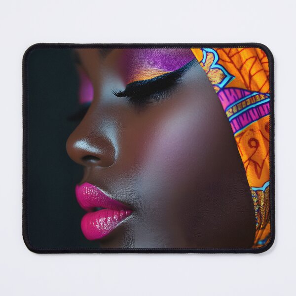 Item preview, Vibrant portrait of woman in colorful patterned attire designed and sold by Artessie.