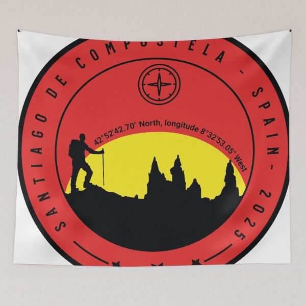 Item preview, camino de santiago 2025, colors of spanisch flag designed and sold by designkb.