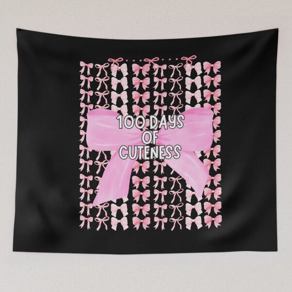 Item preview, 100 Days of School 100th Cuteness Coquette 100 Pink Bows  designed and sold by SunfullyYours.