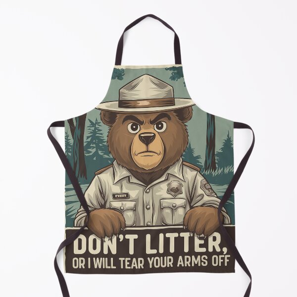 Item preview, Retro Bear Anti-Litter PSA: WPA Style designed and sold by 3MillsDesign.