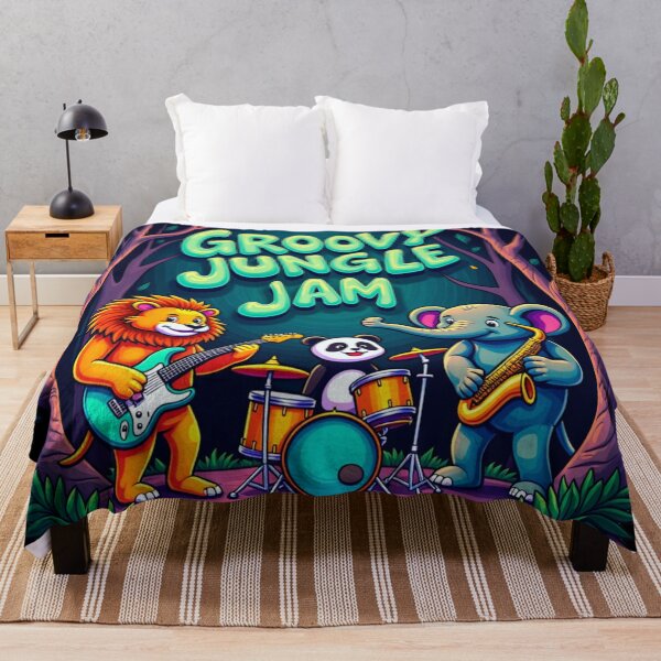 Item preview, Lion Panda  and Elephant (Groovy Jungle Jam) designed and sold by PattaZone.