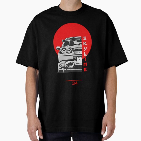 Aperçu de l'œuvre Affiche JDM Nissan Skyline R34 – Art du tuning japonais pour passionnés d'automobile créée et vendue par LUXORÉA.