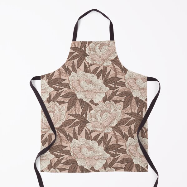 Item preview, Dreamy Creamy Peony Print in Warm Monochrome Neutrals designed and sold by micklyn.