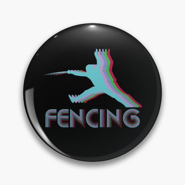 Item preview, Retro Fencing Silhouette Gifts with Vibrant Multicolor Effect designed and sold by Maniutek.