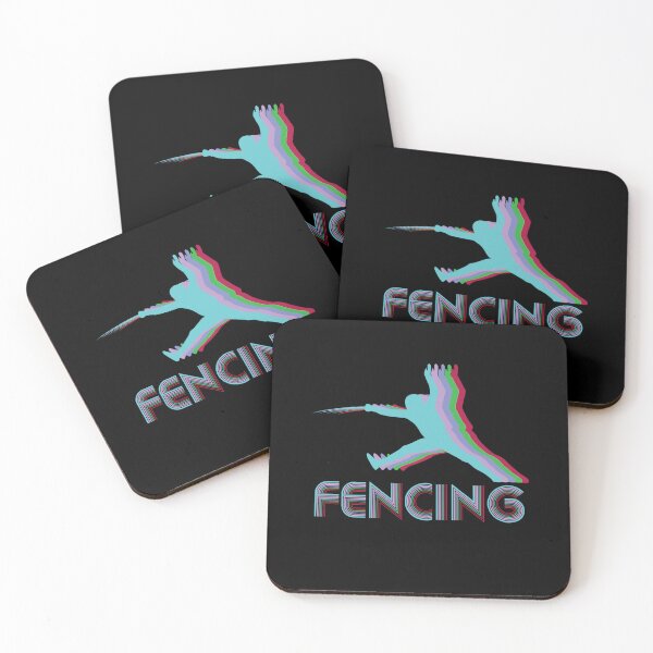 Item preview, Retro Fencing Silhouette Gifts with Vibrant Multicolor Effect designed and sold by Maniutek.