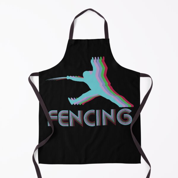 Item preview, Retro Fencing Silhouette Gifts with Vibrant Multicolor Effect designed and sold by Maniutek.
