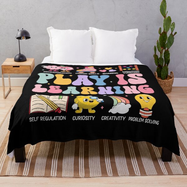 Item preview, Play Is Learning Kindergarten Teacher Appreciation Groovy designed and sold by Dream-Art-Wear.