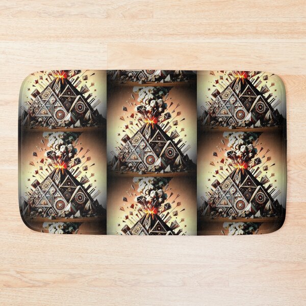 Item preview, Geometric Volcano – Fiery Eruption designed and sold by Dogandesighn.