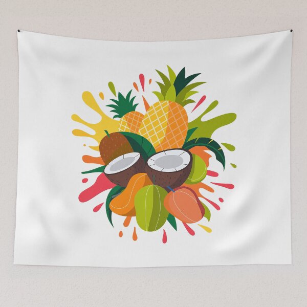 Item preview, Tropical Fruit Splash Illustration designed and sold by ZetaDream.