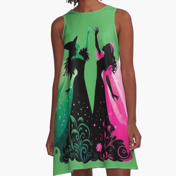 Elphaba & Glinda Wicked the Musical No Background A-Line Dress