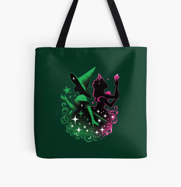 Elphaba & Glinda Wicked the Musical Defying Gravity All Over Print Tote Bag