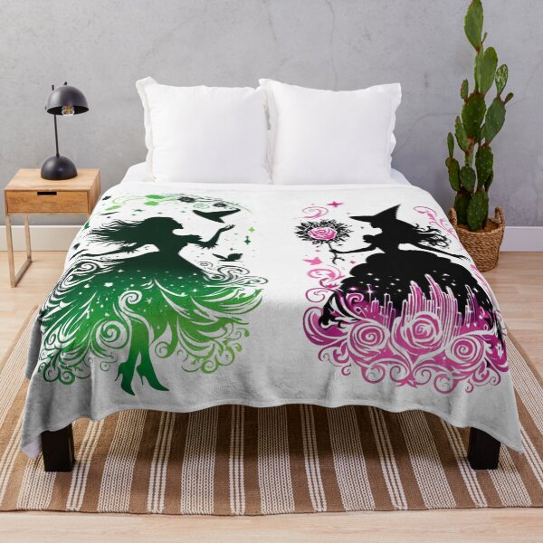 Elphaba & Glinda Wicked the Musical Throw Blanket
