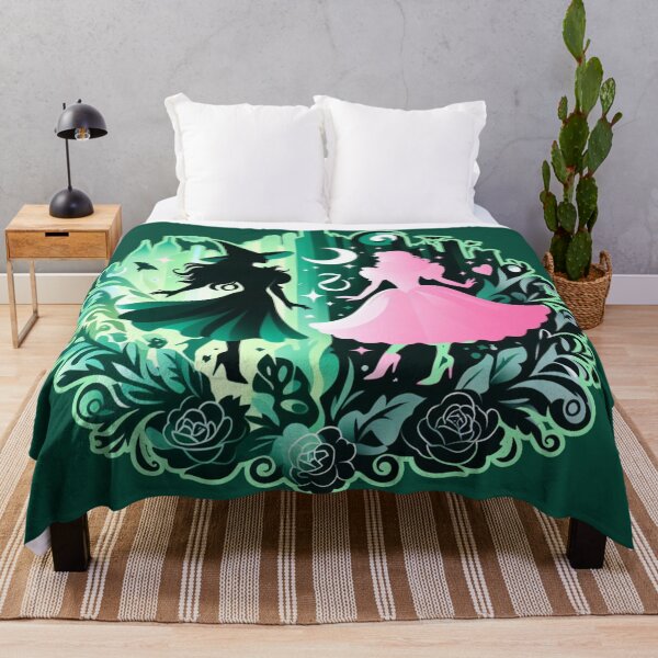 Elphaba & Glinda Wicked the Musical Throw Blanket