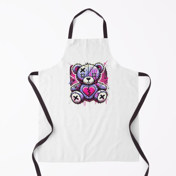 Item preview, Vibrant Grunge Heartbroken Teddy Bear - Edgy Street Art Style designed and sold by GemBob Creations.